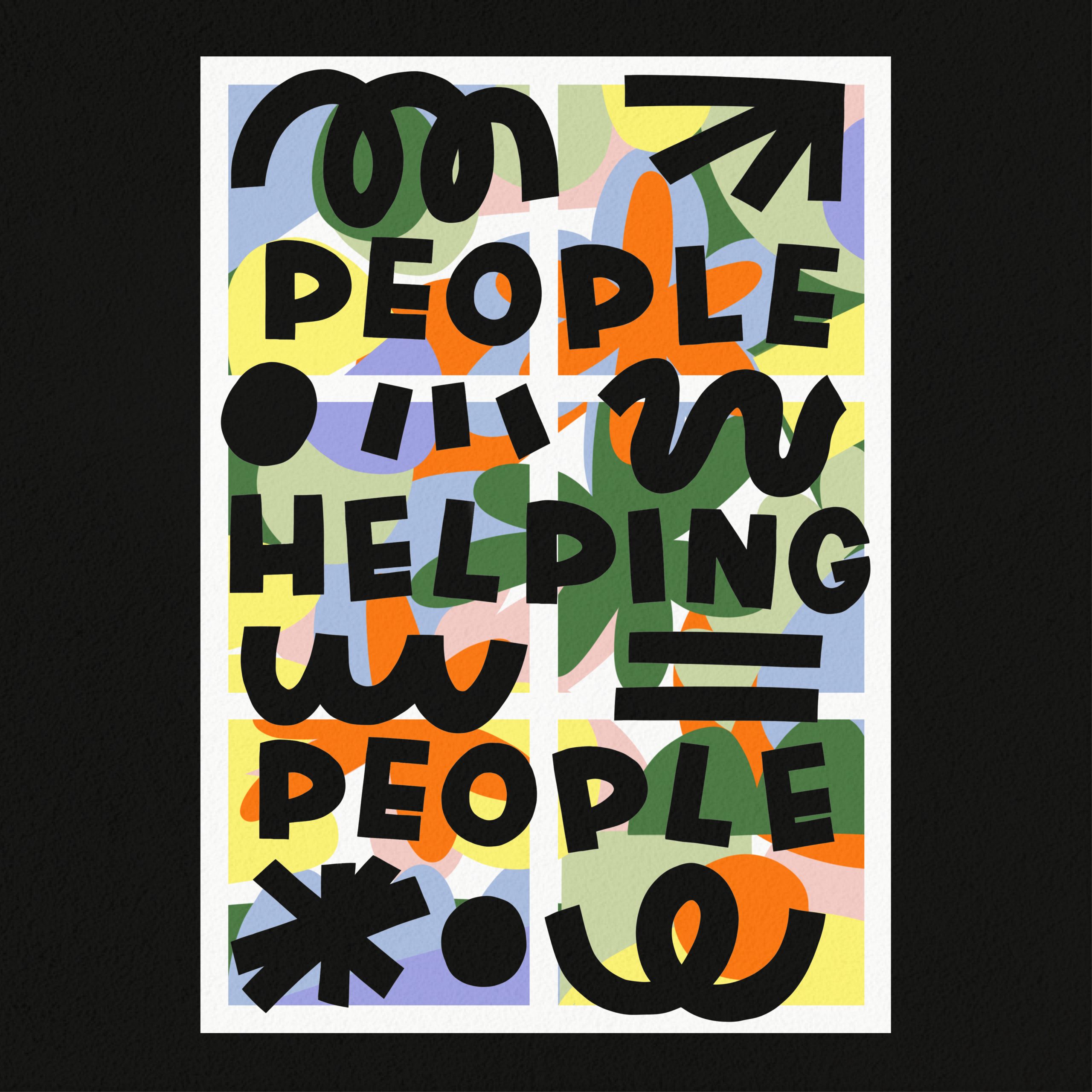 caroline Dowsett poster 'people helping people'